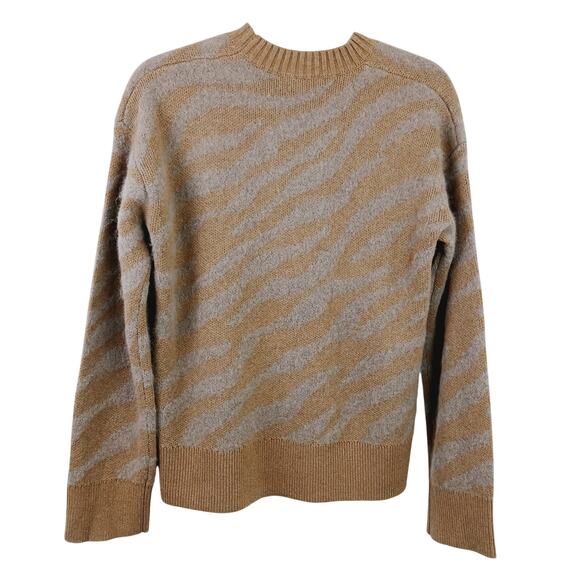 Everlane SZ XS The Alpaca Tiger Jacquard Crewneck Wool Cotton NWT - Picture 4 of 5